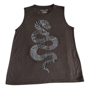 Taylor Swift Large Sleeveless Reputation Stadium Tour Newsprint Snake T-Shirt